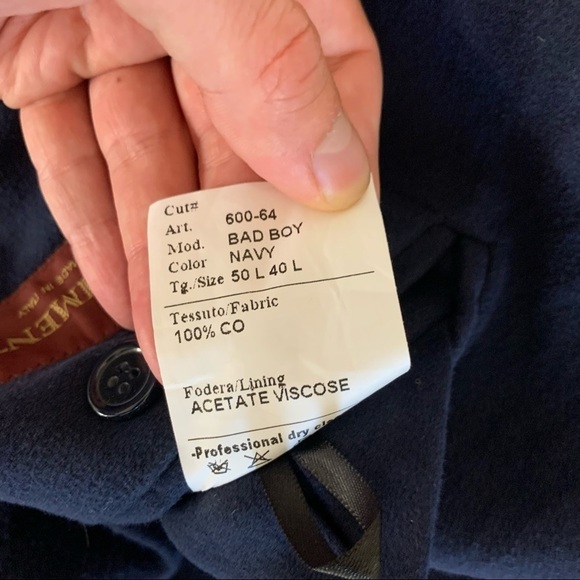 Movimento Italy 2 Button Sport Blazer Navy US Men’s Size 40L - Picture 9 of 10